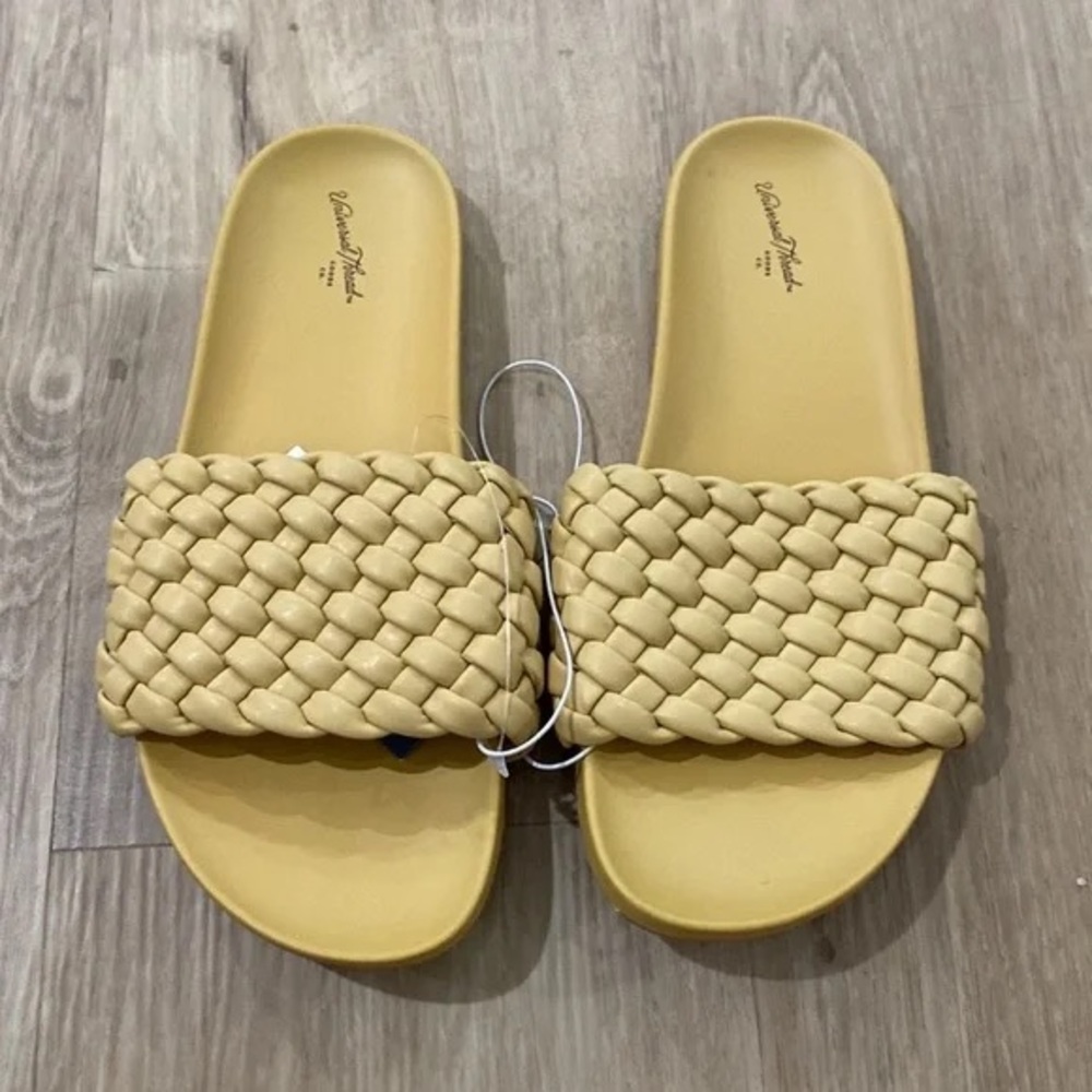 Universal Thread Yellow Braided Slide Sandals - image 2